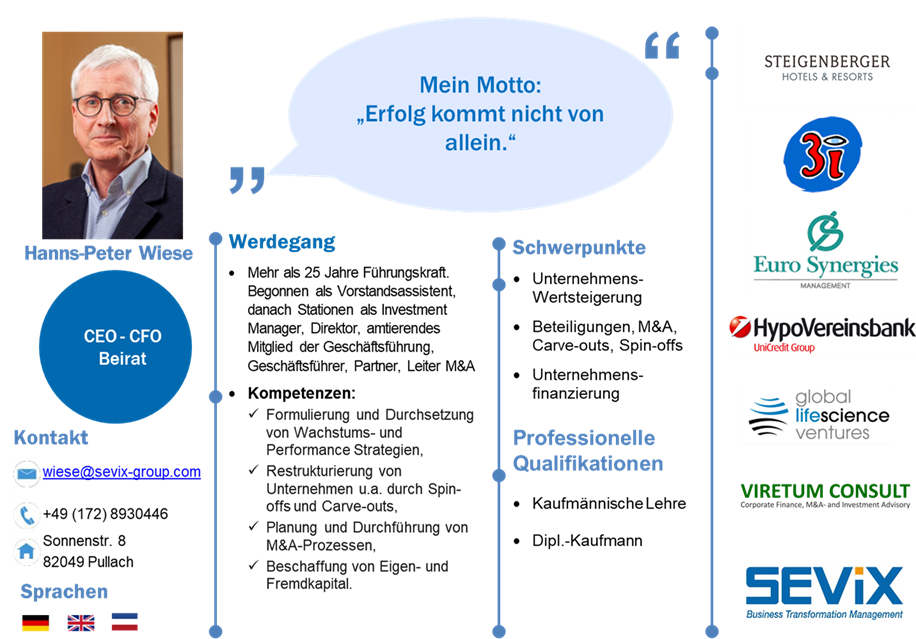 One Pager_ Hanns-Peter Wiese